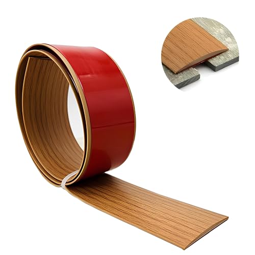 Übergangsprofil Selbstklebend, 4/5/7.6 Cm Vinyl Boden Abdeckleiste Übergangsstreifen, Übergangsleiste Ohne Bohren Verbinden Sie Ihre Böden Nahtlos, Viele Farben Lieferbar(Yellow oak,4 * 100cm) von PQPQLI