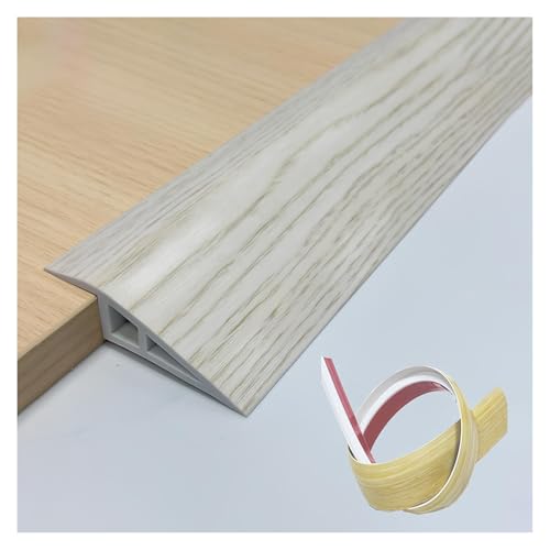 Übergangsprofil Selbstklebend, PVC Bodenübergangsstreifen, 100cm Übergangsleiste Höhenausgleich, Vinyl Abschlussprofil Bödenleiste, Übergangsschiene Ohne Bohren(White Oak,7 * 100cm) von PQPQLI