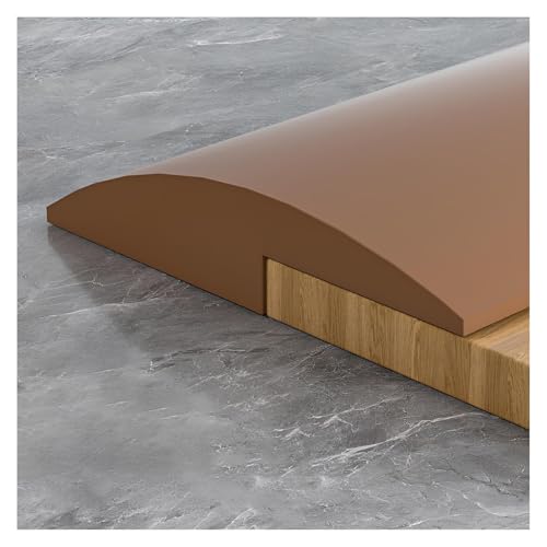 Übergangsprofil Selbstklebend Pvc Boden-Übergangsstreifen, Abdeckleiste, Vinyl Übergangsschiene Abschlussprofil, Teppichkantenleiste Für Parkett- Und Laminatböden,Abdeckleiste(Brown,3 * 200cm) von PQPQLI