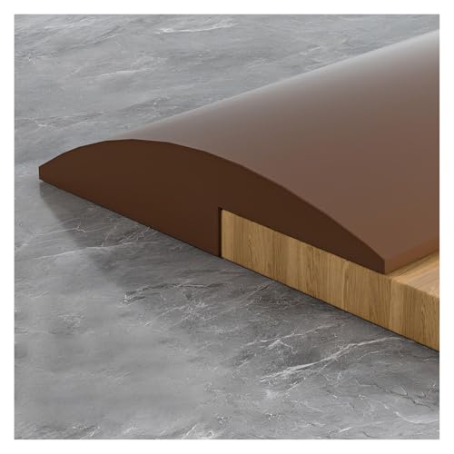 Übergangsprofil Selbstklebend Pvc Boden-Übergangsstreifen, Abdeckleiste, Vinyl Übergangsschiene Abschlussprofil, Teppichkantenleiste Für Parkett- Und Laminatböden,Abdeckleiste(Coffee color,3 * 200cm) von PQPQLI