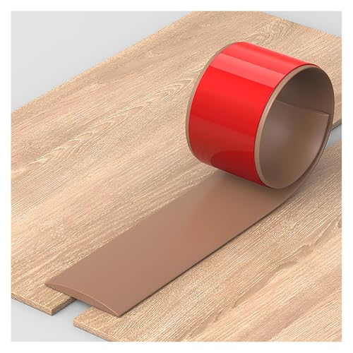 Übergangsprofil Wasserdicht Selbstklebend Übergangsstreifen, 4cm Breit Vinyl Übergang Sschiene, Übergangsleiste Ohne Bohren, 100cm Fußböden Abdeckleisten(Brown) von PQPQLI