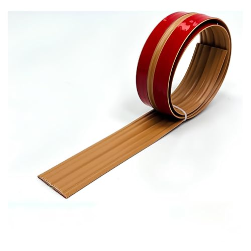 Wasserdicht Übergangsprofil Selbstklebend Bodenübergangsstreifen, Vinyl Übergangsprofil Laminat Holzmaserung Abdeckleisten PVC Übergangsschiene Verbinden Sie Ihre Böden Nahtlos(Brown,4*200cm/1.57*78.7 von PQPQLI