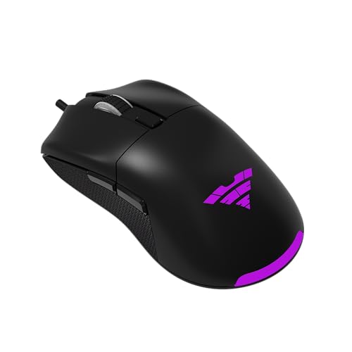 PREYON Owl Wired – Gaming-Maus mit PAW 3327 Sensor, 12400 DPI, RGB-Beleuchtung, Teflon-Gleitern, 6 programmierbaren Tasten und OMRON 20M Switches – Präzision und Komfort für Gamer von PREYON