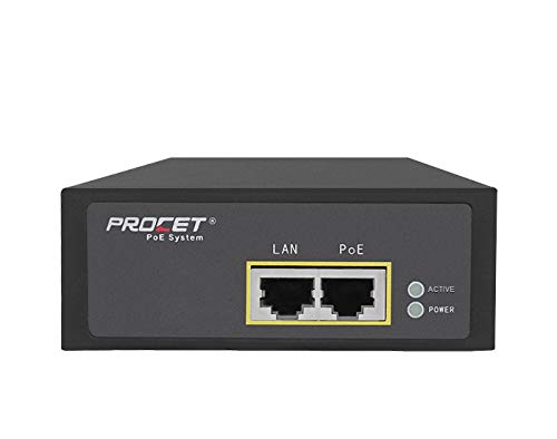 PROCET Industrial PoE Injector 120W 55V DC Output Gigabit PoE Power Injector, IEEE802.3bt PoE++, 0℃ to 40℃, AC + PoE Ports Surge Protection for IP Cameras, Wireless AP, IoT von PROCET PoE System