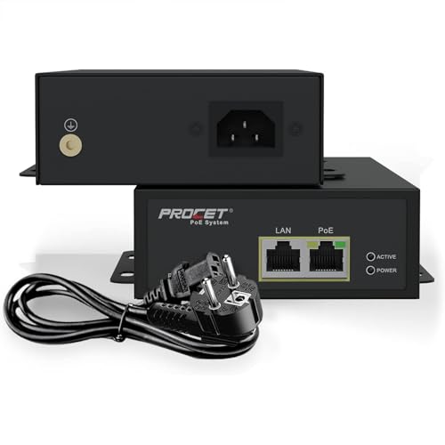 PROCET PoE Injektor 160W Passive PoE Netzteil 6KV PoE-Überspannungsschutz, Gigabit 10/100/1000Mbit/s Metallgehäuse, Wandhalterung für Basisstation, Kioske, IOT-Terminal von PROCET PoE System