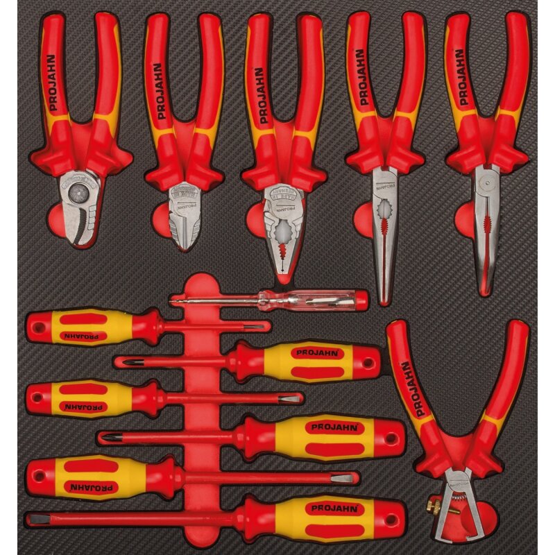 Projahn PROFORM-Werkstattwageneinlage VDE Zangen und VDE Schraubendreher 13-teilig von PROJAHN Präzisionswerkzeuge GmbH