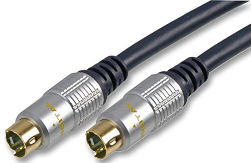 Pro Signal PSG00789 4-poliger Mini-DIN (S-VHS), Stecker auf Stecker, 2 m, Schwarz von PROSIGNAL