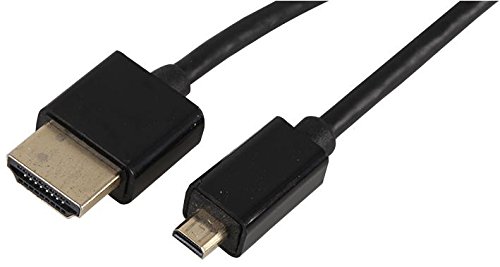 Pro Signal PSG04066 HDMI-Kabel mit Ethernet, Stecker auf Micro-D-Stecker, ABS-Stecker, 0,75 m, Schwarz von PROSIGNAL