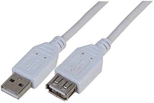 Pro Signal PSG91455 Kabel, USB 2.0 A Stecker auf A Buchse, Weiß, 0,25 m von PROSIGNAL