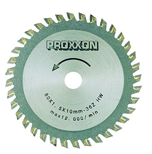 Proxxon 28732 Kreissägeblatt hartmetall-bestückt 36 Zähne Ø80mm Bohrung Ø10mm von PROXXON