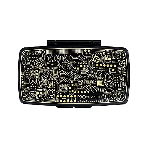 PROfezzion SD-Kartenhalter mit 72 Steckplätzen Memory Card Case Anti-Shock Speicherkarten Tragetasche für 24 x SD-SDXC-SDHC-Karten + 48x Micro-SD-SDXC-SDHC-/TF Karten von PROfezzion