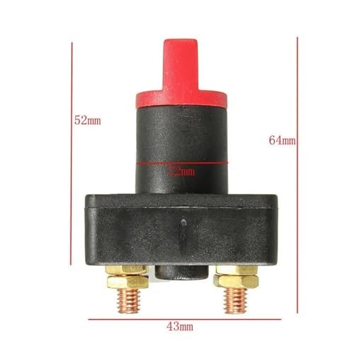 ZHGUIMING Auto-Batterie-Trennschalter, 12 V, 300 A, zwei Schalterpositionen, Trennschalter, Batterie-Trennschalter und Relais for Autos von PSDFJAD