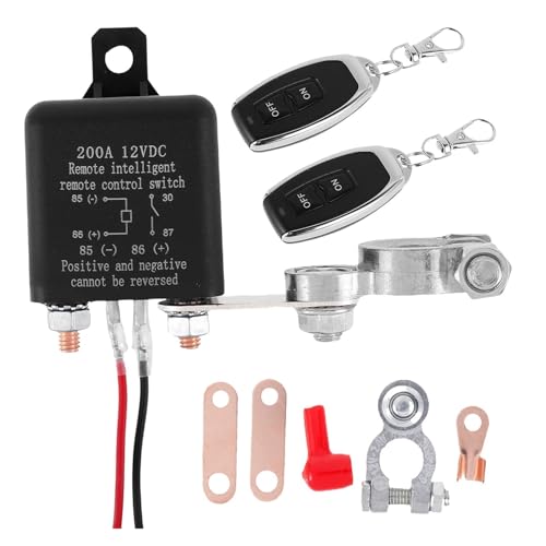 ZHGUIMING Batterie-Relaisschalter, 12-V-Fernbedienung, Batterie-Trennschalter, Diebstahlsicherung, Batterie-Trennschalter for Auto, Camping, Anhänger(2 Remote Control) von PSDFJAD