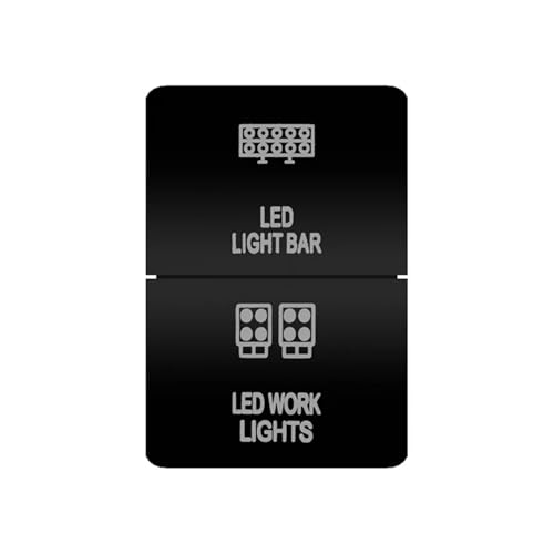 ZHGUIMING Orange-bernsteinfarbener 12-V-Doppeldruckschalter for Schalter mit 4 Läufern(Light Bar Work 2) von PSDFJAD