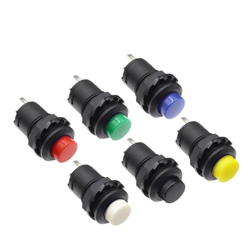 20PCS 3A /125VAC 1.5A/250VAC DS-228 On/off latching Momentary Push Button Switches DS-428 locking Self Push Button Switch(Momentary Green,100PCS) von PSPASPFZ