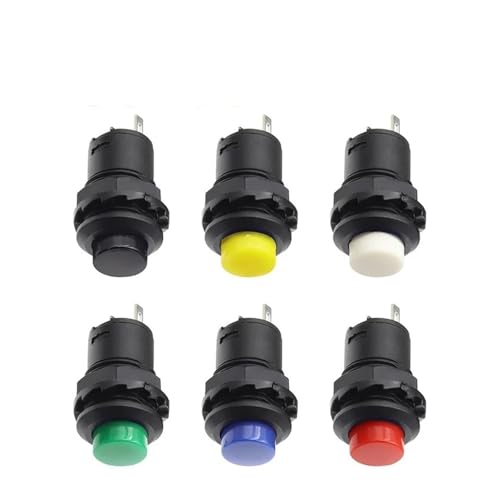 500PCS DS-228 On/off latching Momentary Push Button Switches DS-428 locking Self Push Button Switch 3A /125VAC 1.5A/250VAC(Self Locking Green) von PSPASPFZ