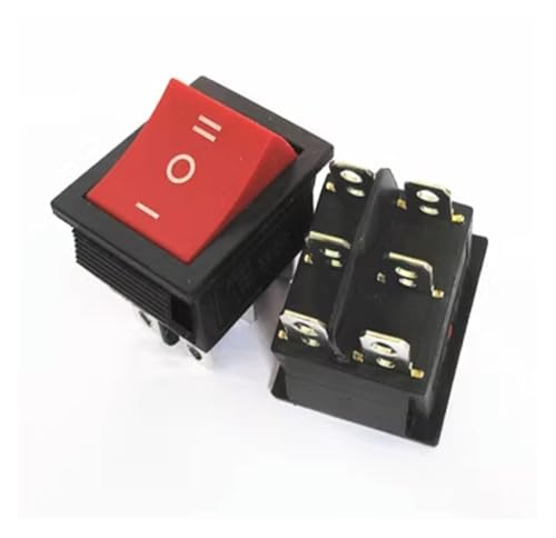 5PCS KCD4 Boat Type Small Warped Rocker Button Switch Power 4Pin 6Pin With Light 16A AC250V 20A 125V Self-Locking/Resetting(No light red 6Pin-01) von PSPASPFZ