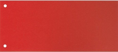 Qualitäts Trennstreifen 10,5x24cm Kraftkarton durchgefärbt gelocht (100er Packung, Rot) von PTB