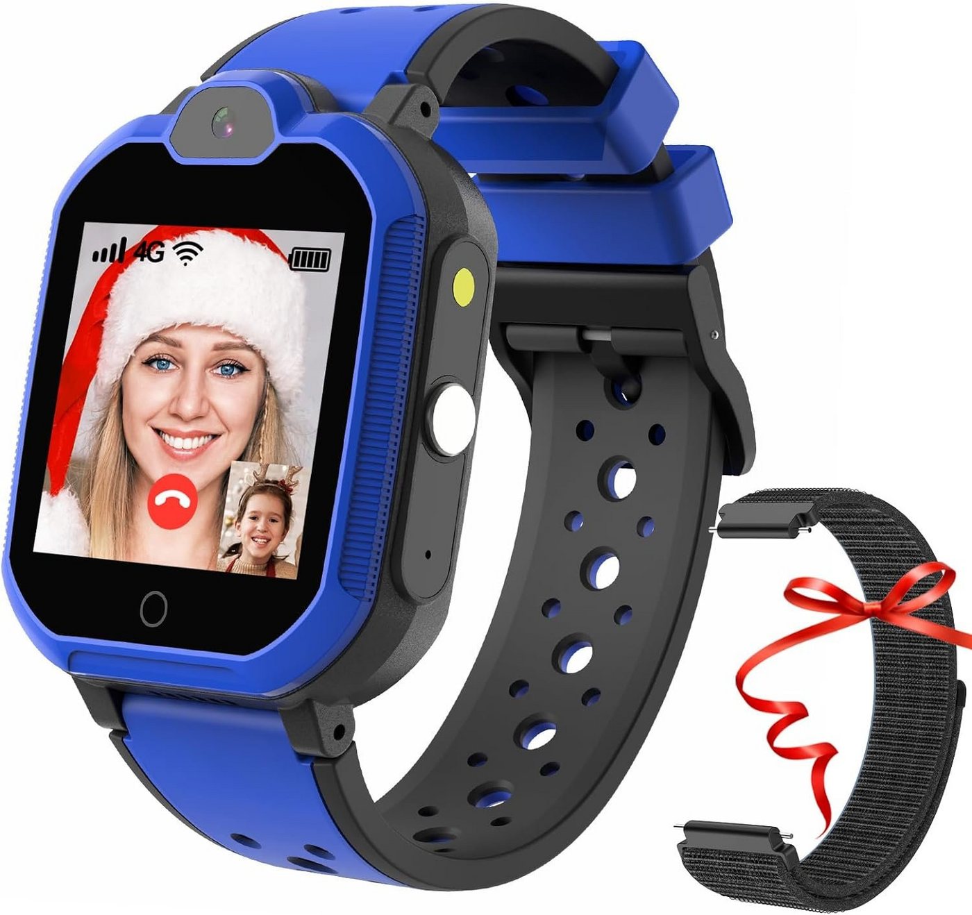 PTHTECHUS Smartwatch (1,4 Zoll, 4G), Kinder 4 G für Mädchen und Mädchen mit GPS WiFi Videoanruf Sprachchat von PTHTECHUS