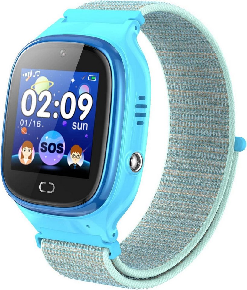 PTHTECHUS Smartwatch (1,44 Zoll), Kinder mit Anruf HD MP3 Musik Player Spiel Schrittzähler Kamera Wecker von PTHTECHUS