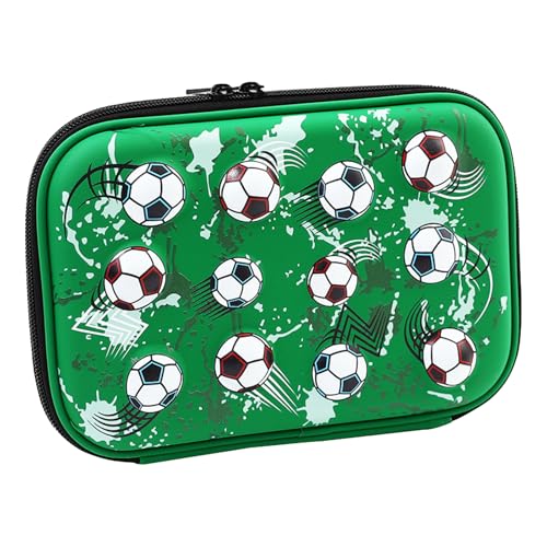 Kreatives Federmäppchen, großes Fassungsvermögen, Fußball-Muster, Federmäppchen, Make-up-Tasche, ästhetische Schreibwaren-Tasche von PTILSERY