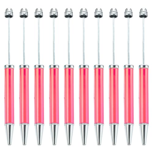 PTILSERY 10 Stück mehrfarbiger Perlenstift, glattes Schreiben, Perlenstift, 1,0 mm, Perlen-Kugelschreiber, Neuheit, Schreibwarenbedarf von PTILSERY