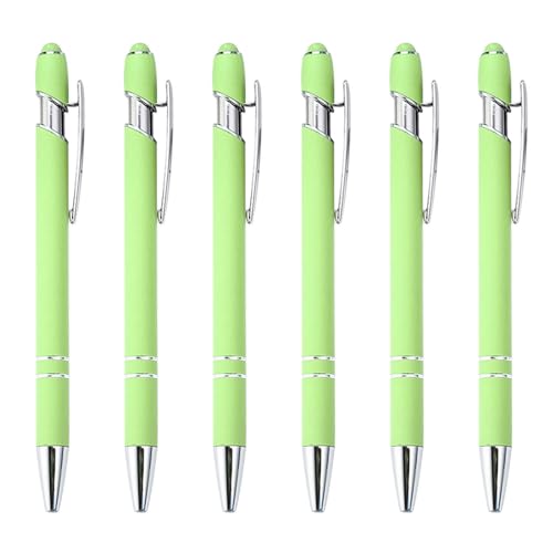 PTILSERY 6pieceS 2 in 1 Stylus Kugelschreiber Einziehbarer Kugelschreiber mit Stylus Spitze, Schwarze Tinte und Schreiben reibungslos für Frauen Männer von PTILSERY