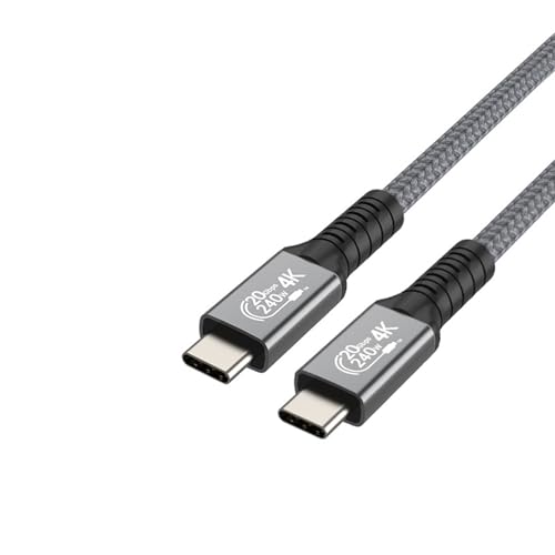 PTILSERY USB-Kabel, 240 W, schnelles Aufladen, 40 Gbit/s, Datenübertragung, 8K @ 60 Hz, Video-Display, USB C auf USB C, geflochtenes Kabel für Smartphone von PTILSERY