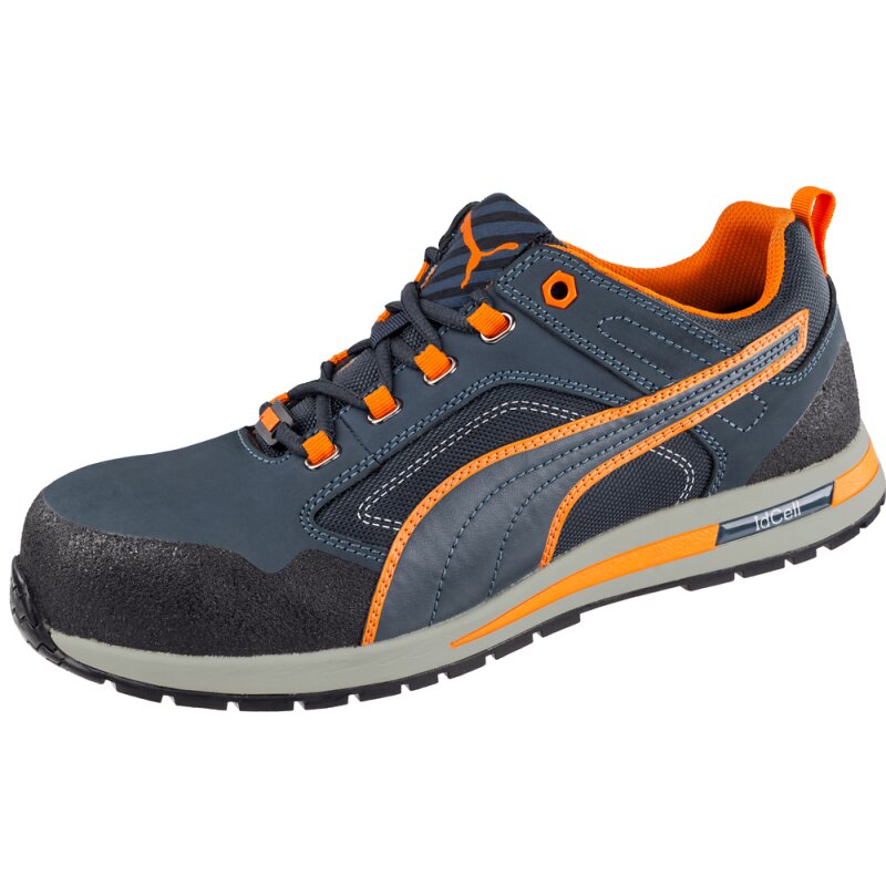 Puma CROSSTWIST LOW streetstyle Sicherheitsschuh S3 blau/orange Gr. 38 von PUMA® SAFETY