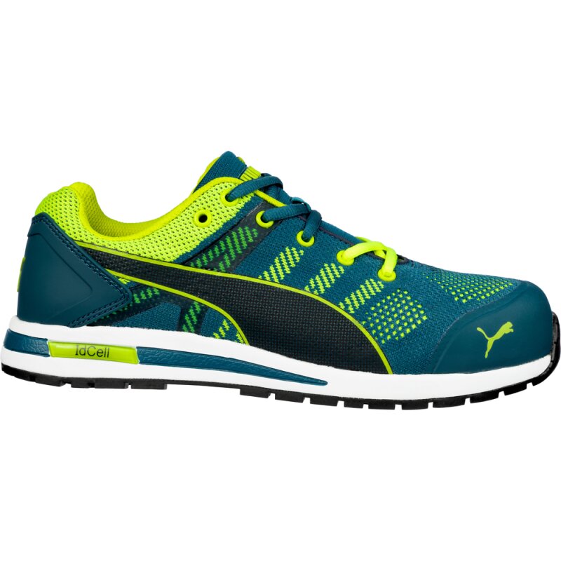 Puma ELEVATE KNIT GREEN LOW streetstyle Sicherheitsschuh S1P blau/grün Gr. 46 von PUMA® SAFETY