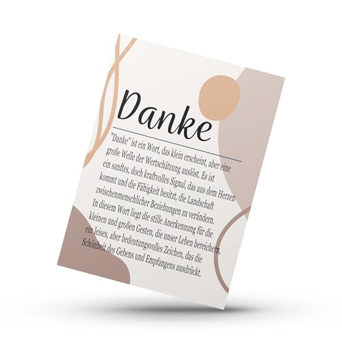 PURESIZE 12er Set Dankeskarten A6 Postkartenformat ohne Umschläge, Verabschiedung von Kollegen, Ruhestand, kleines Dankeschön, Freunde, Hochzeit, Danke von PURESIZE