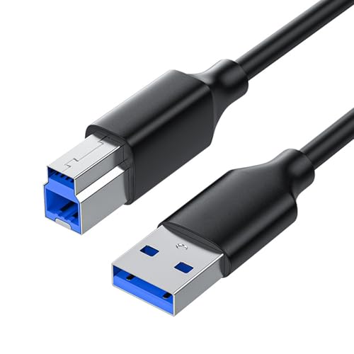 PURFUU USB-3.0-Kabel für Drucker und Scanner, schnelle Geschwindigkeit, Stecker auf Stecker, Schnittstellen, Datenverbindung von PURFUU