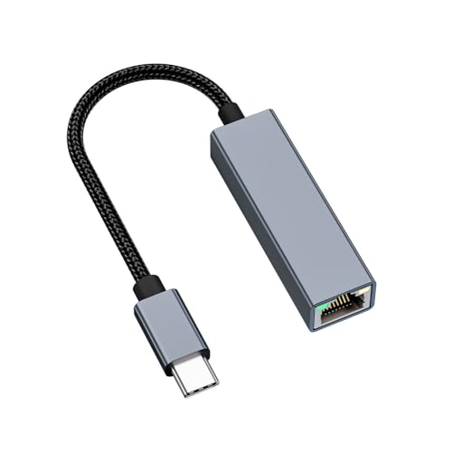 Plugs And Play USB-C-auf-Ethernet-Adapter, Telefon-Pad, Ethernet-Adapter mit 12 cm langem Kabel, RJ45-Netzwerkverbindung von PURFUU