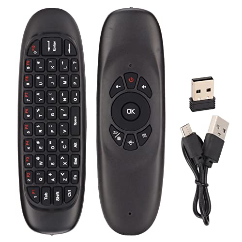 Air Mouse Remote, 2,4 G Wireless Smart TV Remote, Multifunktionale Wireless Fly Mouse Tastatur für Android TV Box/PC/Smart TV/Projektor/HTPC von PUSOKEI