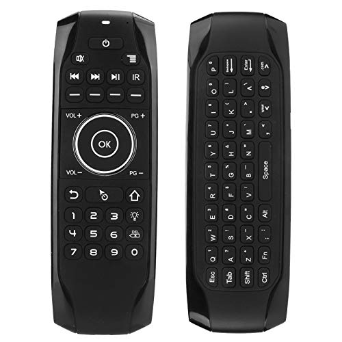 Bluetooth 5.0 Air Remote Mouse 6-Achsen-Gyroskop-LED-Hintergrundbeleuchtung Tastatur Fly Mouse mit 5-Tasten-Lernfunktion für Android-TV-Boxen -PC-Controller für Smartphones, von PUSOKEI