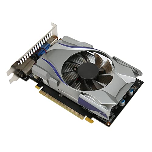 GTS450 Computer Grafikkarte, 2 GB 128 Bit GDDR5 3200 MHz PCIE 2.0 Gaming Grafikkarte, Unterstützt DirectX 11, HD MI/VGA/DVI Anschluss, Diskrete Grafikkarten mit Einem Lüfter von PUSOKEI