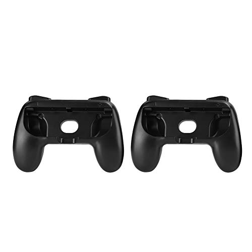 PUSOKEI Ergonomische Spiele Griffgriffe Fall, ABS Anti-Verschleiß Spiele Griffe Controller Schutzhülle für Switch (2 Stück Schwarz) von PUSOKEI