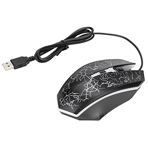 PUSOKEI Gaming-Maus mit Kabel, Ergonomische, Leuchtende Computer-Gaming-Mäuse, Optische Auflösung von 1600 DPI, 3 Tasten, Plug and Play, für -PC, Laptop, Desktop von PUSOKEI