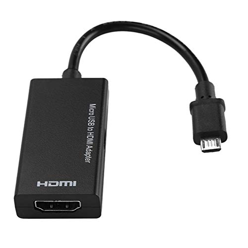 PUSOKEI Micro USB zu HDMI Adapter, 1080P 8-Kanal Stereo Sound 5pin HDMI Video Adapter mit universeller Kompatibilität, geeignet für Android (HDMI Kabel, Micro USB Kabel Nicht enthalten) von PUSOKEI