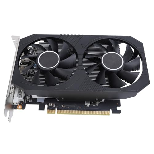 PUSOKEI RX550 4 GB Grafikkarte, 128 Bit GDDR5 1183/6000 MHz PCI Express 3.0 Gaming Grafikkarte, VGA HDMI DVI D Ausgang, Zwei Leise Lüfter, GPU Grafikkarte für Desktop PC von PUSOKEI