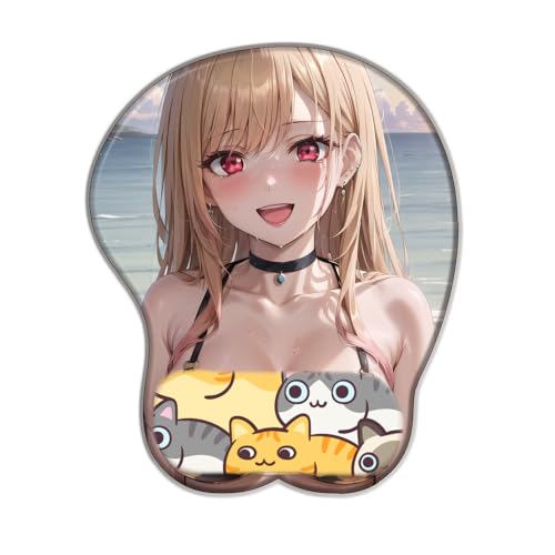 My Dress-Up Darling Anime 3D Silicone Cute Soft Mouse Pad Gaming Office PC Desk Mouse Pad Supplies PC Accessories Office Mouse Pad with Wrist Support von PUrar