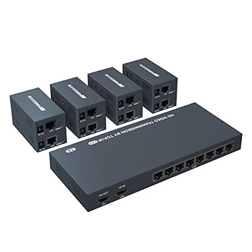 PW-DT2108 HDMI Extender Splitter 8 Port 150m von Cat5e/Cat6/Cat7 Kabelunterstützung 1080P@60Hz Auflösung Loop Out von PWAY