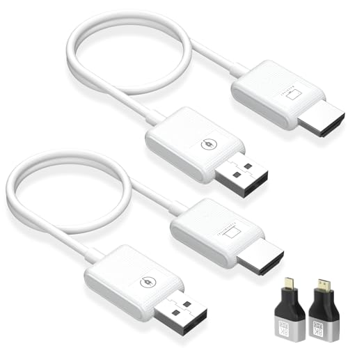 Kabelloser HDMI-Sender und -Empfänger, HDMI-Erweiterung 98 Fuß/30 m, Plug and Play, zum Streamen von Video und Audio auf Laptop/PC von PWAYTEK