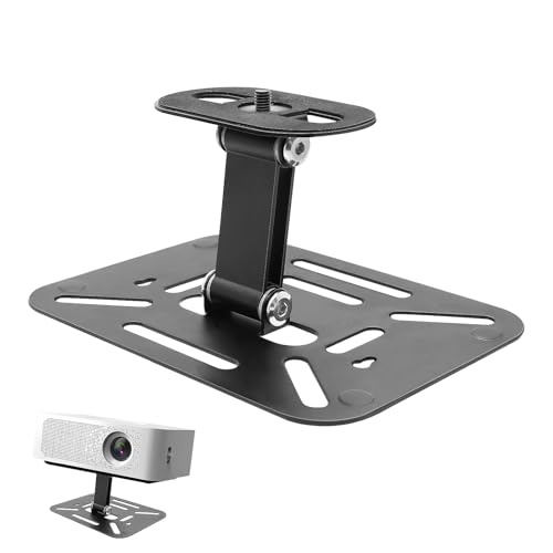 PWGHWG Beamer Halterung Mini Beamer Ständer Multifunktional Schwarz Desktop Projector Stand mit 1/4 Zoll Schraubschnittstelle Geeignet für Räume Wohnzimmer Konferenzräume Klassenzimmer von PWGHWG