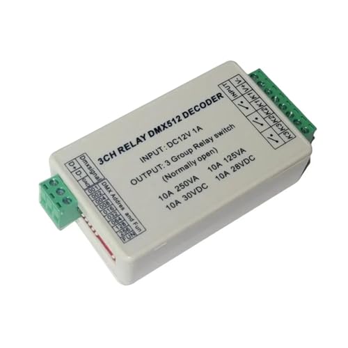 1 Stück WS-DMX-RELAY-3CH Controller DC12V 3CH DMX512 LED Controller 3 Kanal DMX 512 Relaisausgang Decoder Schalter von PWJFEIAVN