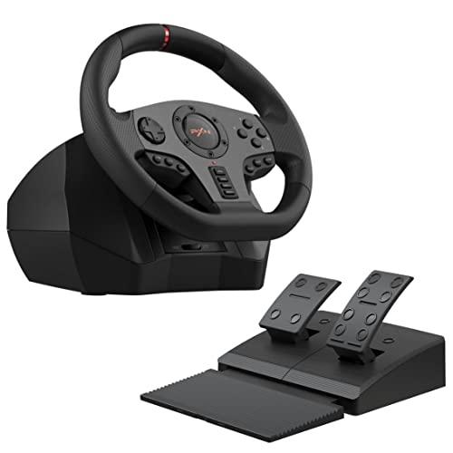 PXN V900 Gaming Lenkrad mit Pedalen, 270/900° Lenkräder - Gebraucht - Wie Neu - Vibrationen Feedback, Rennlenkrad für PC, PS4, Xbox One, Xbox series X & S, PS3, Switch von PXN