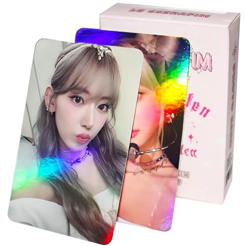 PYAJUU LE SSERAFIM Laser Photo Cards 50pcs LE SSERAFIM Photocard KPOP LE SSERAFIM Laser LOMO Cards Merchandise of Postcards KPOP Postcard for Fans Daughter von PYAJUU