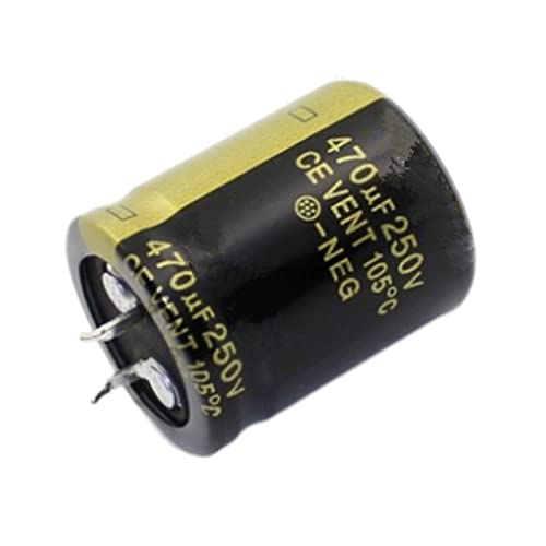 2 Stück Audio-Elektrolytkondensator 250V470UF 22 * ​​40 25 * 30 25 * 40MM for Audio-HiFi-Verstärker Hochfrequenz-Low-ESR-Lautsprecher (Size : 25x40MM) von PYOMZGOSPD