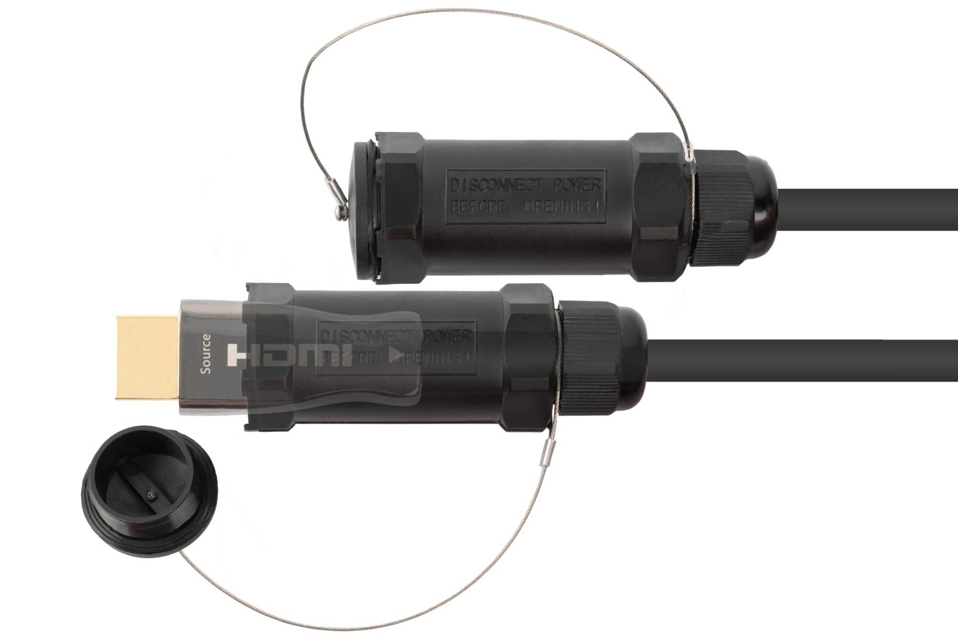 AOC Hybrid High-Speed HDMI® 2.0b, stahlarmiert, 4K @60Hz, 18 GBit/s, schwarz, 30m von PYTHON