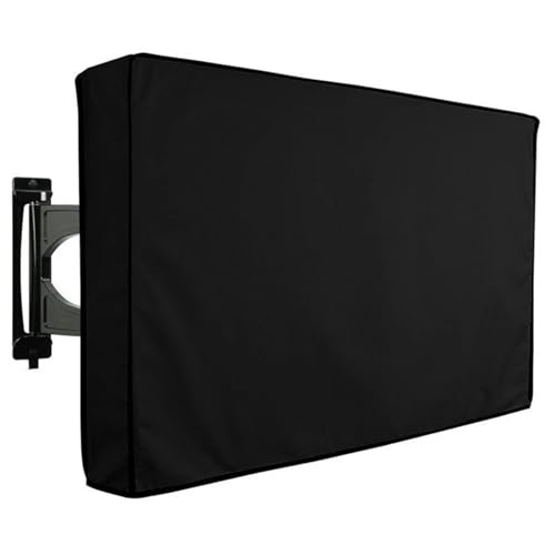 Outdoor TV-Abdeckung, staubdicht, wasserdicht, Oxford 600D TV-Box (Schwarz, 91,4 x 96,5 cm) von PZOFERLIN